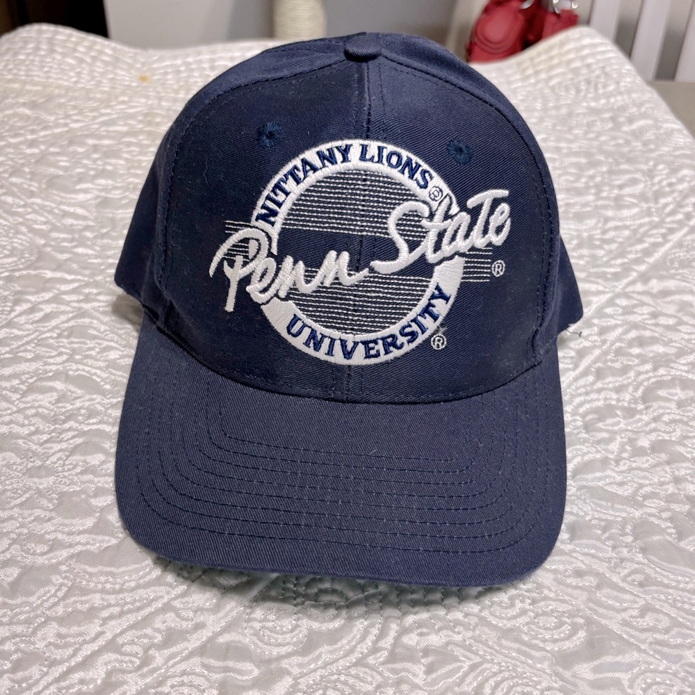 Vintage Penn State Hat Cap SnapBack Nittany Lions Russell Athletic Blue